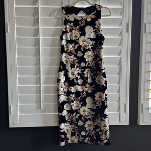 RACHEL Rachel Roy Foil-Print Cutout-Back Midi Dress